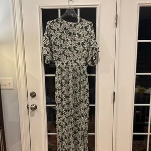 Floral Green and White Women's Dress